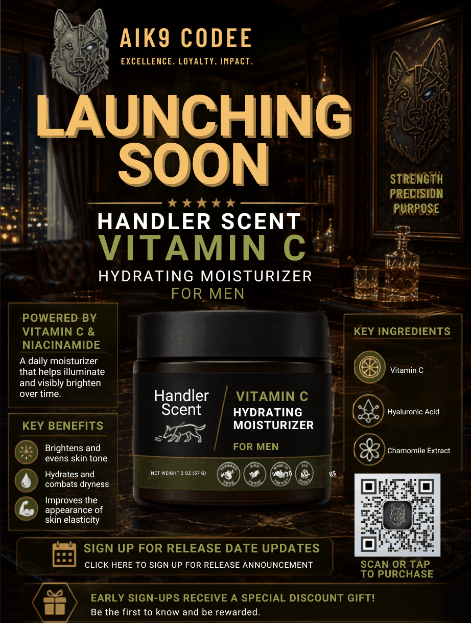 AI K9 Handler Scent scan or tap to purchase flyer