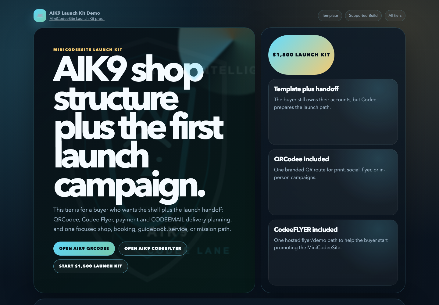 AI K9 shop preview