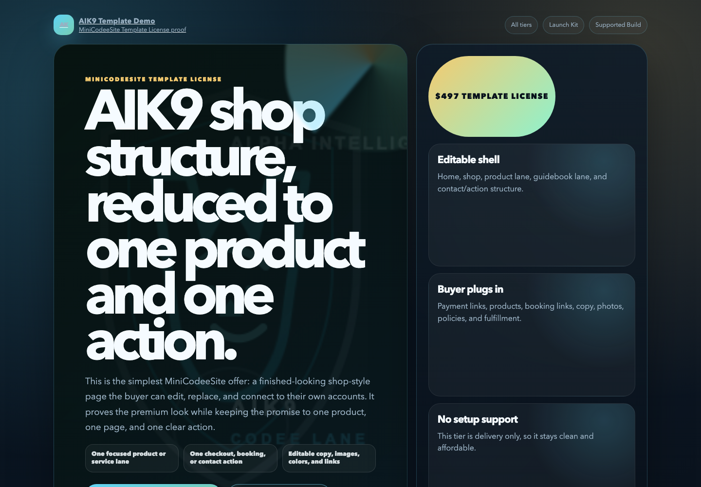 AI K9 site preview