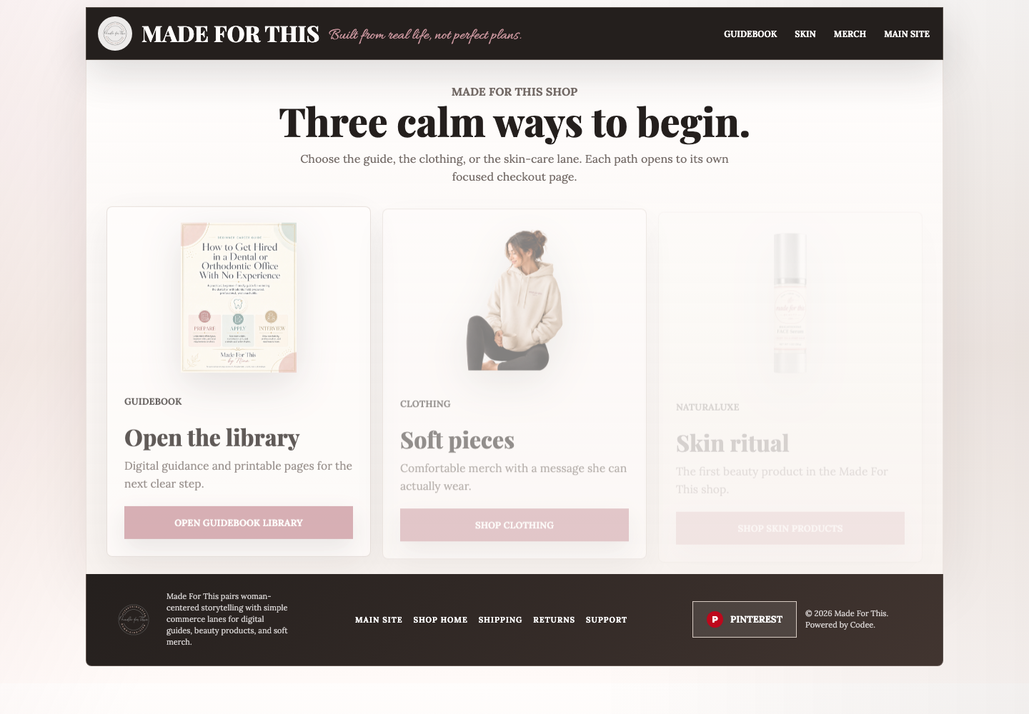 Made For This shop preview